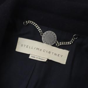 STELLA McCARTNEY ウール メルトン ダブルブレスト コート チェスターコート アウター 36 紺 ネイビー