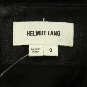 Helmut Lang レザー スカート アシンメトリー 膝丈 タイト 0 ブラック