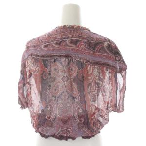 ISABEL MARANT ブラウス 半袖 総柄 シルク 赤 レッド 紫 パープル