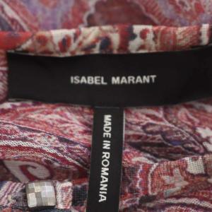 ISABEL MARANT ブラウス 半袖 総柄 シルク 赤 レッド 紫 パープル
