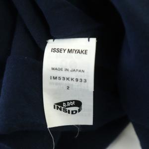 ISSEY MIYAKE 15AW ナイロンストレッチカットソー 長袖 2 紺 ネイビー