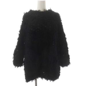 18AW ワッシャー加工トップス カットソー 七分袖 2 黒 ブラック IM84FJ633