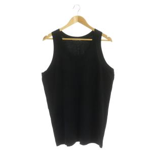 15SS コットンタンクトップ カットソー ノースリーブ 5 黒 ブラック