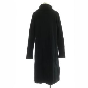 S’YTE YOHJI YAMAMOTO タートルネックコットンワンピース 長袖 ロング S 黒 濃紺 ブラック ダークネイビー