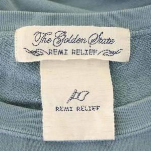 REMI RELIEF 21SS アパルトモン別注 Side Slit Long T-sh スウェット サイドスリット オーバーサイズ 長袖 F グレイッシュブルー