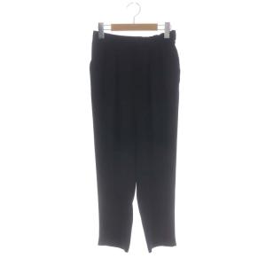 ENFOLD ジョーゼットゴムジョッパーズパンツ テーパード タック イージー シアー 38 黒 ブラック