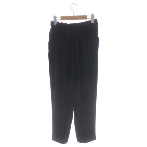 ENFOLD ジョーゼットゴムジョッパーズパンツ テーパード タック イージー シアー 38 黒 ブラック