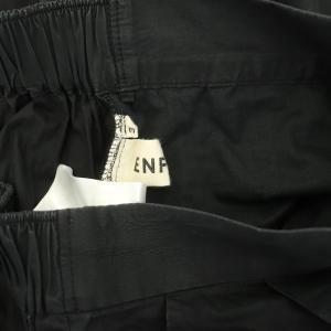 ENFOLD タックパンツ テーパード イージー ハイウエスト ストレッチ 38 黒 ブラック