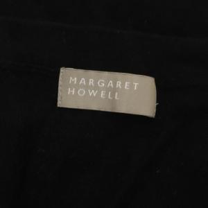 MARGARET HOWELL Vネックカーディガン ニット 前開き カシミヤ混 2 黒 ブラック
