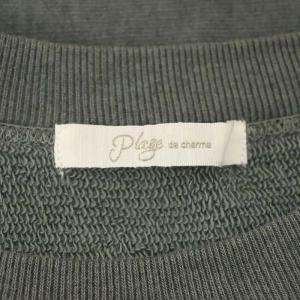 Plage 22SS ナンバリングカットオフスウェット トレーナー ノースリーブ ラグランスリーブ F グレー