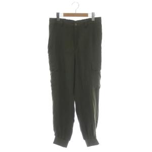22SS フィブリルサテンカーゴパンツ ジョガーパンツ ジッパーフライ 40 カーキ