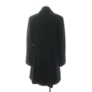 CELINE ウール ダブル ロングコート ステンカラー アウター 42  ブラック