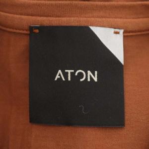 ATON ノースリーブワンピース ロング 02 茶 ブラウン