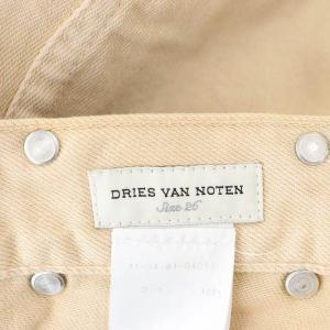 DRIES VAN NOTEN コットン ストレートパンツ ボタンフライ 26 ベージュ