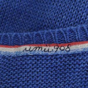 45rpm umii908 リネン 長袖サマーニット セーター 九分袖 0 青 ブルー