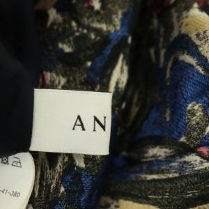 ANAYI 21AW 花柄 ジャガード スカート ロング フレア 38 マルチカラー