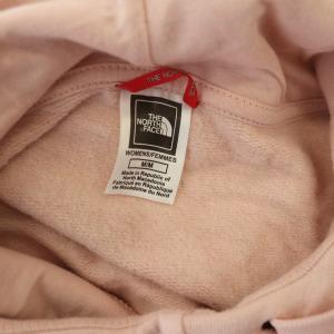 THE NORTH FACE スウェットワンピース ミニ 長袖 パーカー プリント 裏起毛 コットン M ピンク