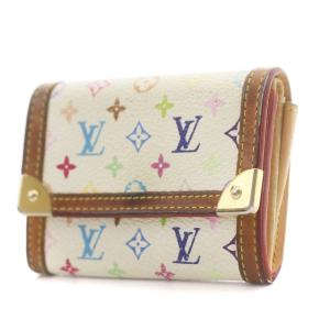 LOUIS VUITTON モノグラムマルチカラー ポルトモネ プラ コインケース 小銭入れ PVCキャンバス 金具 白 ホワイト マルチカラー M92657