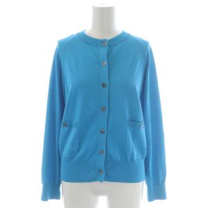 23SS ICECOTTON クルーネックカーディガン 長袖 ターコイズブルー
