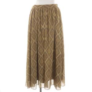 Ameri VINTAGE ロングプリーツスカート フレア S ベージュ