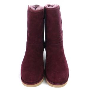 UGG australia アブリー ショート2 ABREE SHORT2 ムートンブーツ ロゴ ミドル 25cm 紫 パープル 1016589