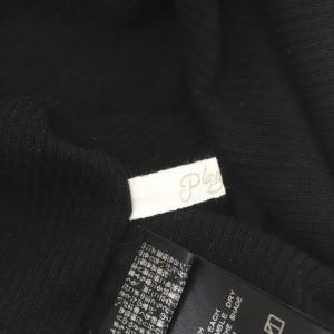 Plage リブニット カットソー ノースリーブ タートルネック 黒 ブラック