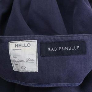 MADISONBLUE BACK SATIN MAXI FLARE SKIRT フレアスカート ロング マキシ 2 紺 ネイビー