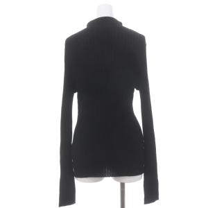 EVERYDAY I LIKE 23AW AP STUDIO ポロシャツニットカーディガン 長袖 シアー 黒 ブラック