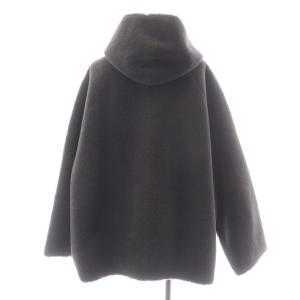 STUNNING LURE フェイクムートンボアフーディーコート アウター ウール混 1 ブラウングレー