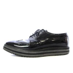 PRADA ドレスシューズ ウイングチップ 10 ブラック 2EG015
