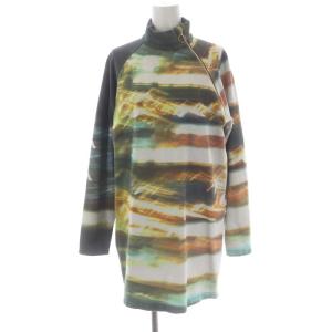 転写ハイネックプルオーバー カットソー チュニック 長袖 ハーフジップ 1 マルチカラー