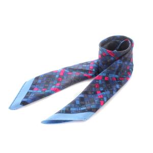 bolduc au carre スカーフ カレ90 シルク ピンク ブルー ネイビー