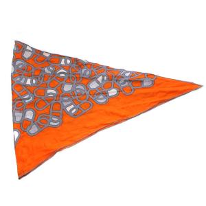 HERMES ロザンジュ GM スカーフ カシミヤ シルク混 オレンジ
