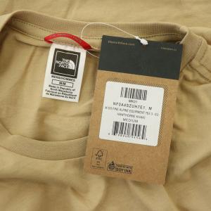 THE NORTH FACE Fine Alpine Equipment Tee ロゴプリントTシャツ 半袖 クルーネック M カーキ NF0A4SZUH7E1