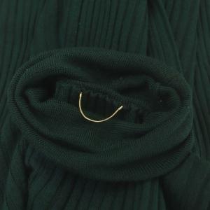L'Appartement 21AW WIDE Rib K ニット セーター 長袖 タートルネック リブ ウール 緑 グリーン