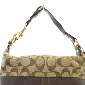 COACH ハンドバッグ ミニ キャンバス シグネチャー 茶色 ブラウン 40757