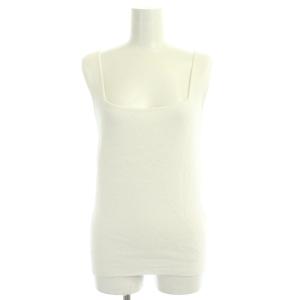 22SS Floche Square タンクトップ カットソー ノースリーブ コットン混 白 ホワイト