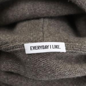 EVERYDAY I LIKE 22AW Knitted フーディー ニット セーター 長袖 プルオーバー ウール ブラウンミックス