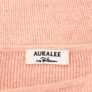 AURALEE Ron Herman リブニットトップス カットソー 長袖 0 サーモンピンク