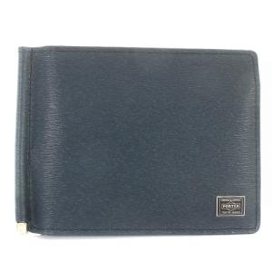 カレント 札入れ カード入れ レザー ロゴ 紺 ネイビー