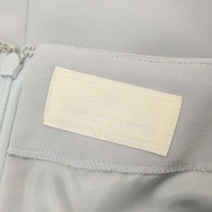 GRACE CONTINENTAL ワンピース 七分袖 ひざ丈 フレアスリーブ ビジュー 38 グレー