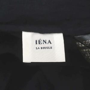 IENA ラブークル LABOUCLE スノーカットドットブラウス 長袖 プルオーバー フリル 黒 ブラック ゴールド色