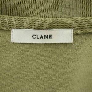 CLANE 22AW HALF ZIP SHORT TOPS トップス スウェット トレーナー ハーフジップ コットン 2 カーキ