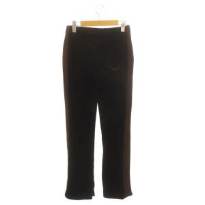 REMI RELIEF ベロアパンツ ソフトフレア ドロスト 切替 S 茶色 ブラウン /ES OS