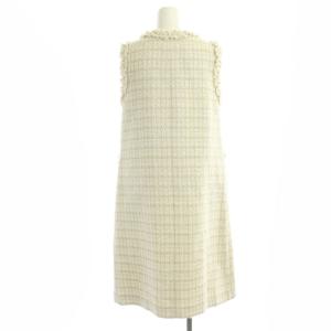 M'S GRACY 23AW ツイードワンピース ジレ 38 ベージュ