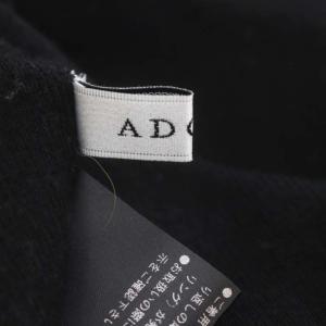 ADORE 21AW ピュアウールニット セーター リブ 長袖 38 黒 ブラック