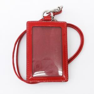 COACH パスケース 定期入れ カードケース チンパンジー レザー 赤 レッド
