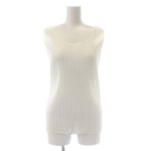 イッセイミヤケ カットソー ノースリーブ 3 白 ホワイト