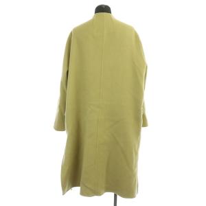 Plage 21AW ハミルトンノーカラーコート ロング ウール 36 黄 イエロー