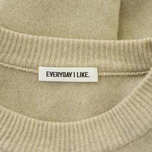 EVERYDAY I LIKE FLANNEL クルーネックニット セーター 長袖 クルーネック ベージュ
